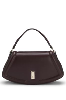 Ariell shoulder bag in leather, Light Purple