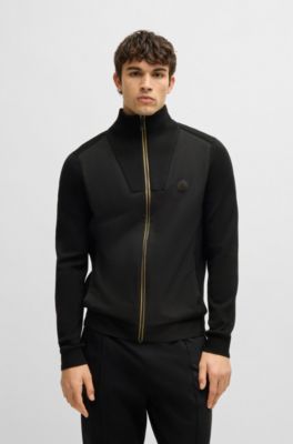 Knitted jacket with Double B monogram, Black