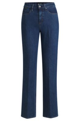 Hugo Boss Slim-fit Jeans In Deep-blue Comfort-stretch Denim In Light Blue