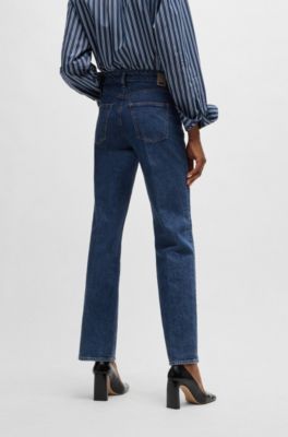 Jean Slim en denim stretch bleu profond confortable, bleu clair