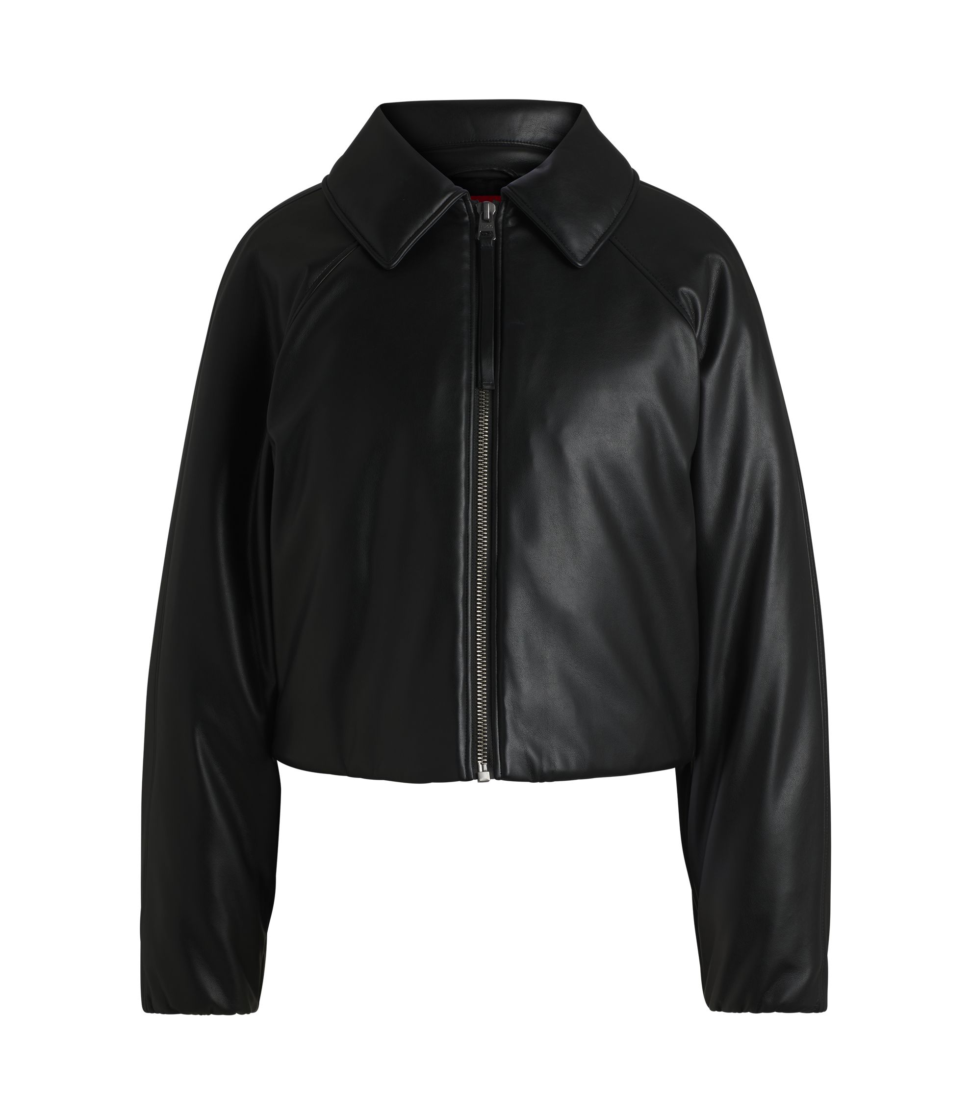 HUGO - Balloon-shape jacket in padded faux leather - Black