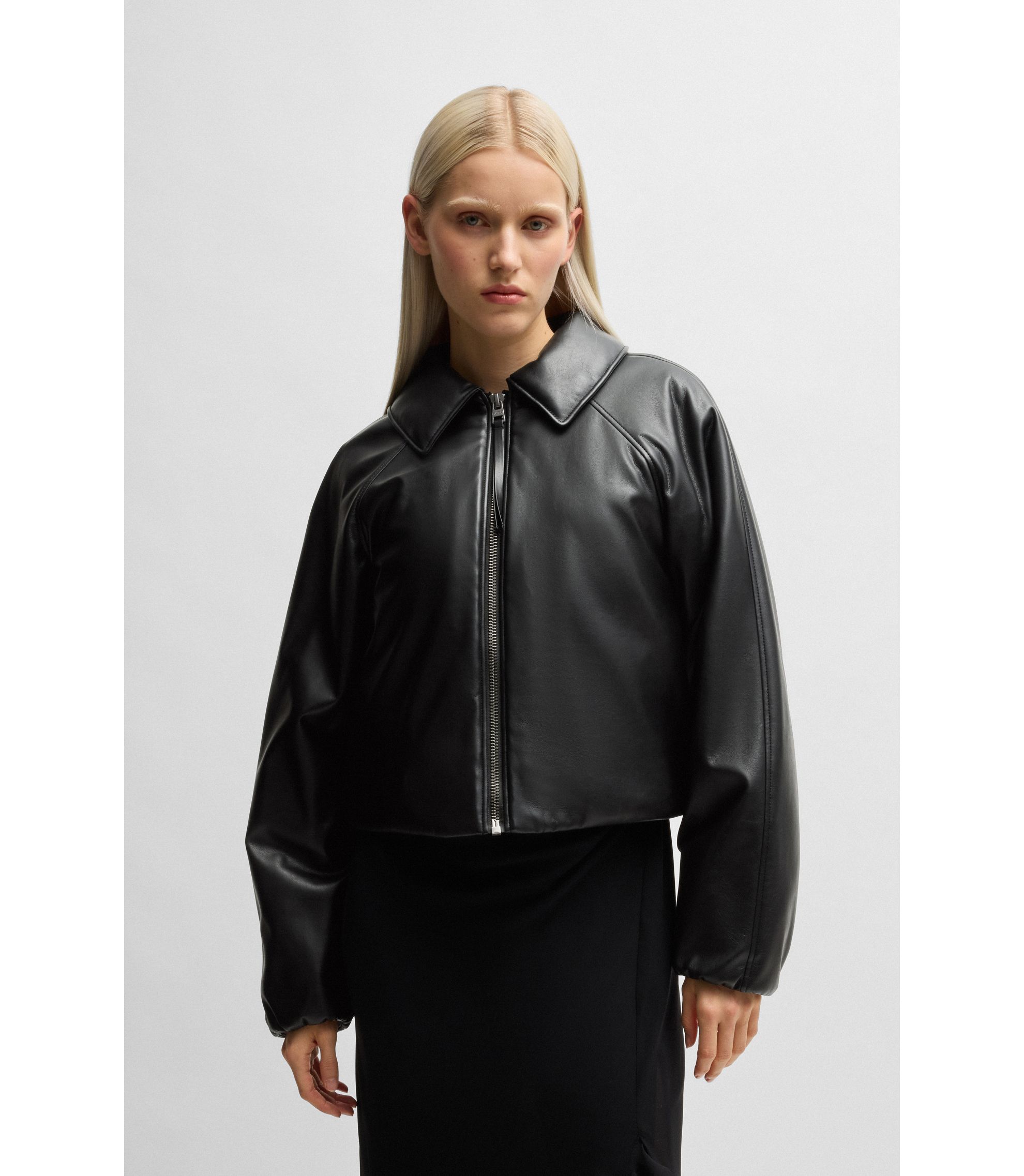 NIC♡クラネ FAKE LEATHER BALLOON JACKET FAKE LEATHER BALLOON JACKET(1 BLACK): CLANE: WOMENS｜ STUDIOUS