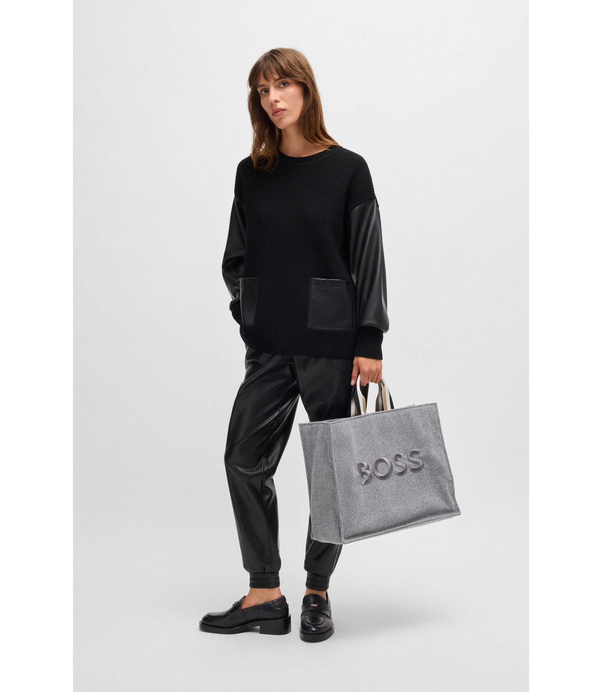 BOSS グレー トートバッグ hbna50529028_030_300?wid=1980&
