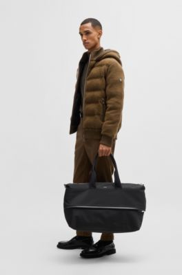 Expandable holdall with signature trims, Black