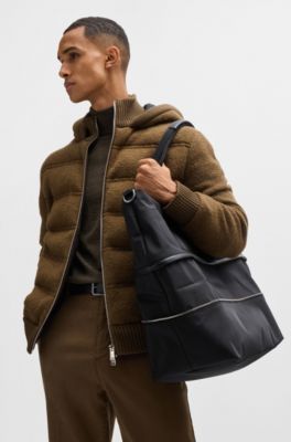 Expandable holdall with signature trims, Black