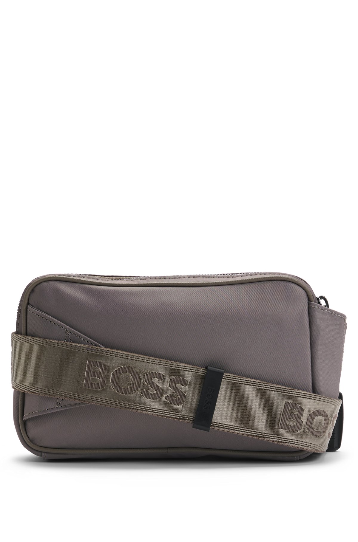BOSS - Twill belt bag with Double B monogram - Light Green BOSS - Twill belt bag with Double B monogram - Light Green