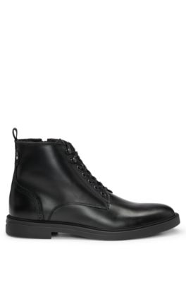Bottines BOSS Larry Richelieu - Cuir Brossé - Tige Mi-Haute