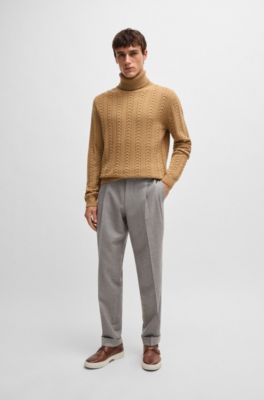 Burnished-leather trainers with double monk strap, Brown