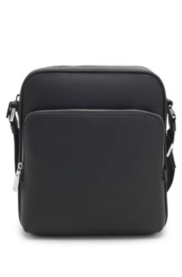 HUGO BOSS｜ (Reporter bag with logo lettering and strap BOSS - Reporter bag with signature stripe and logo detail