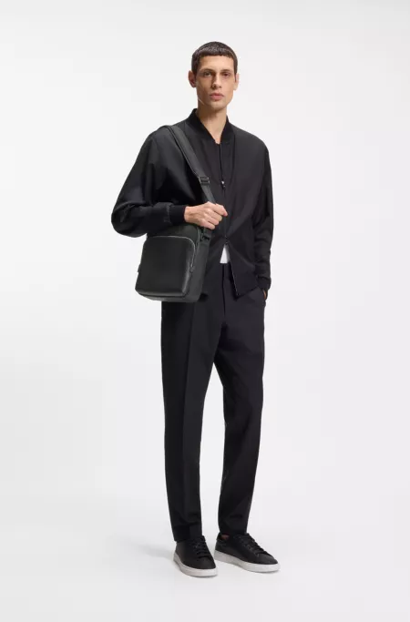 Reporter bag in natural-grain Italian leather