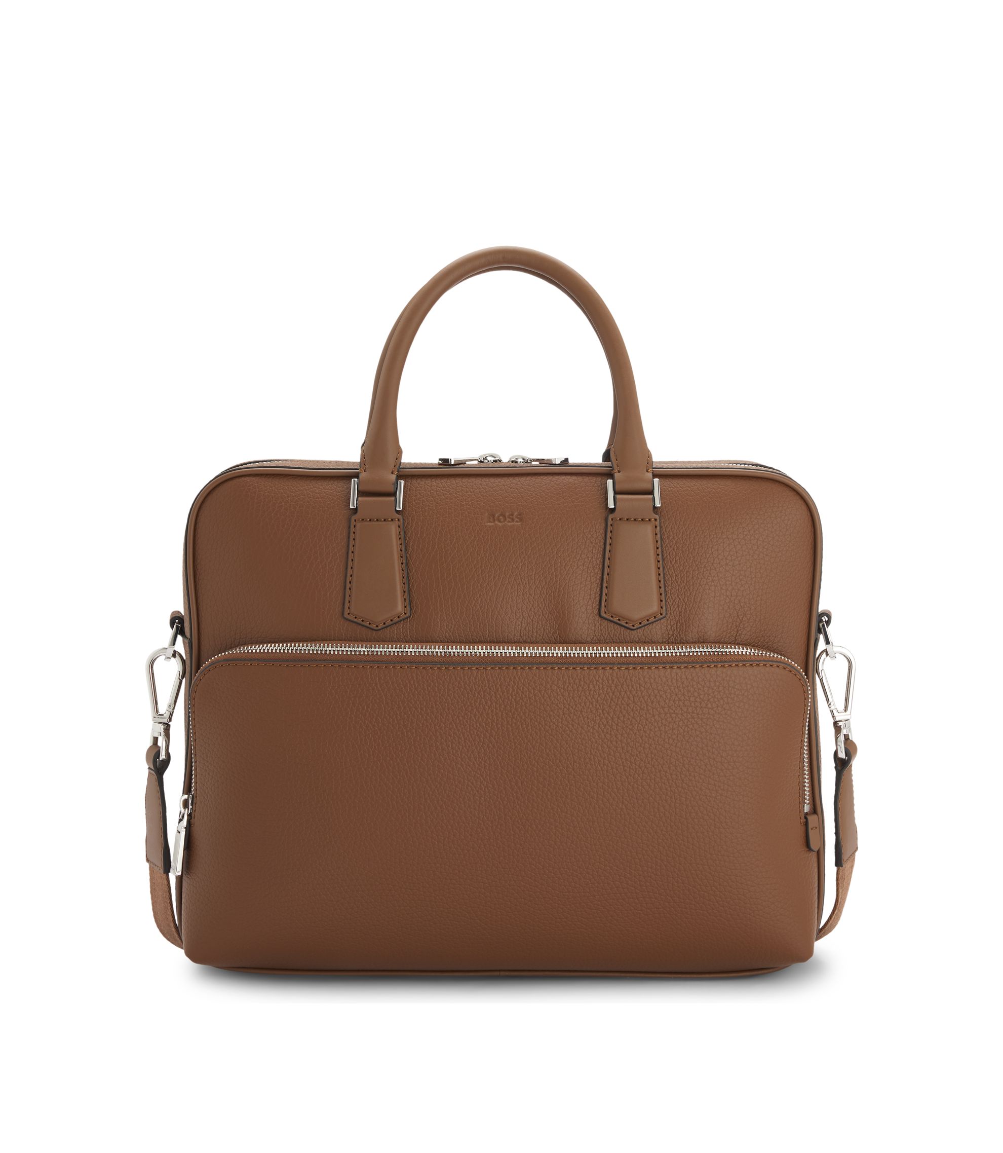 小物 Boss BOSS - Faux-leather document case with logo and signature