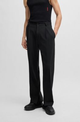 HUGO x RB oversize-fit suit with appliqu&eacute; bull motif, Black