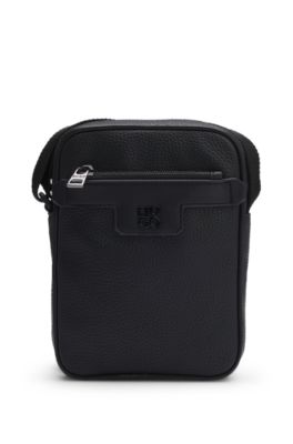 Hugo Boss Black Grained Faux-leather Reporter Bag