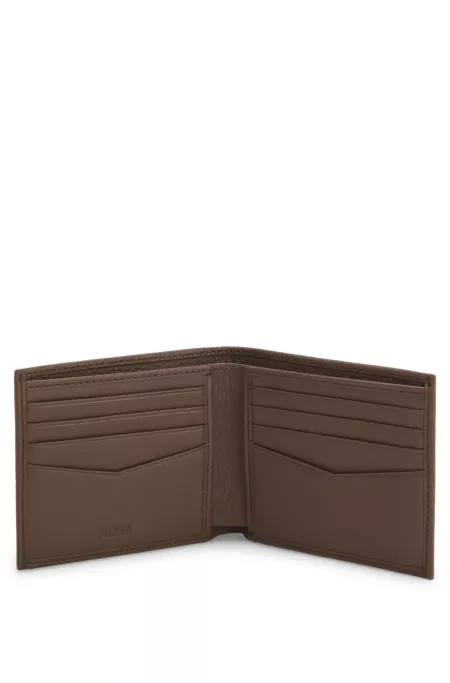 Grained leather wallet