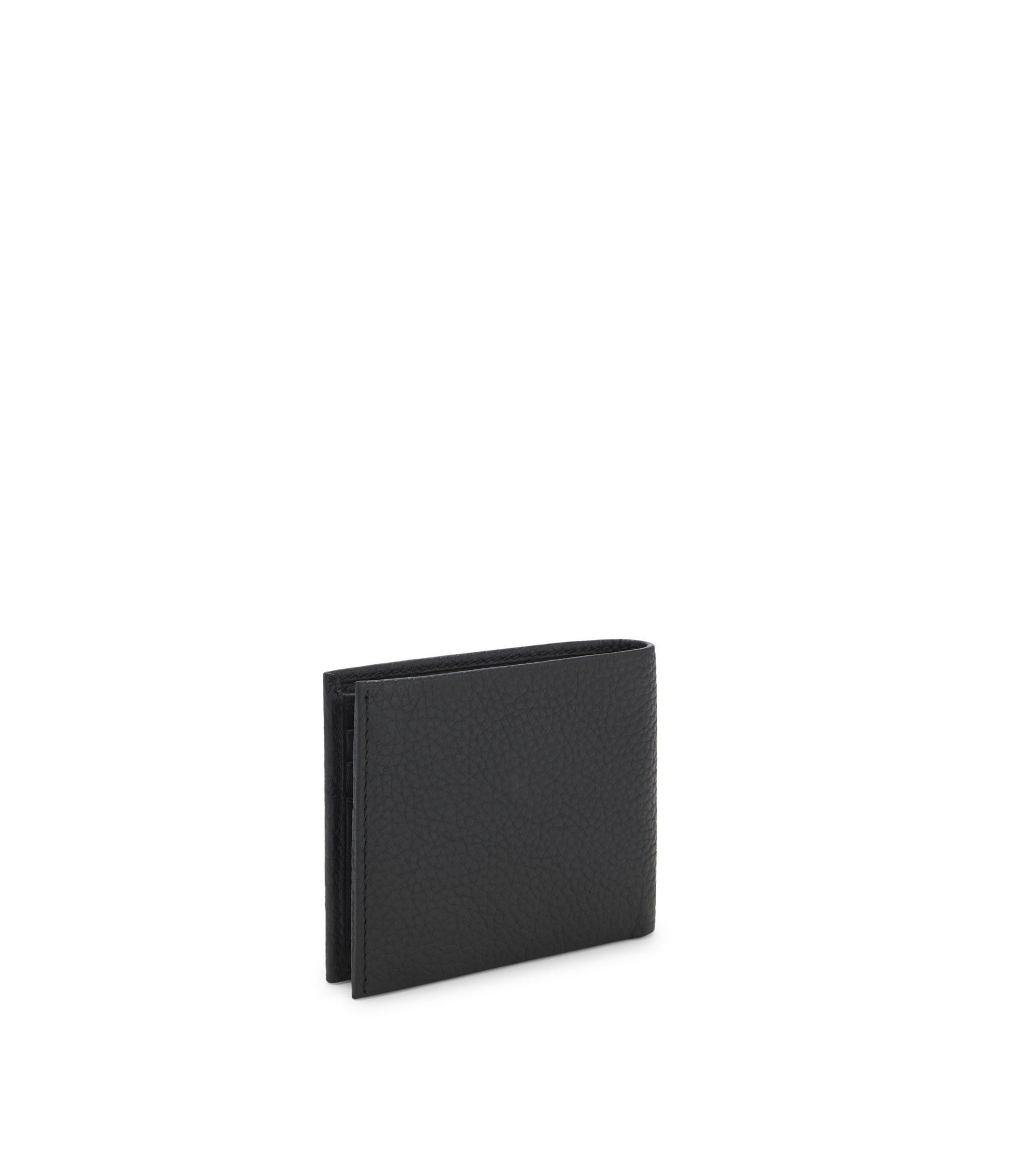 BOSS - Logo-lettering card holder in Italian leather - Black