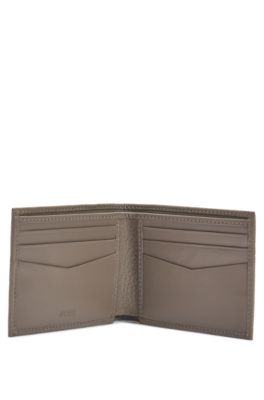 Tarjetero en piel italiana con letras de logo, Cal