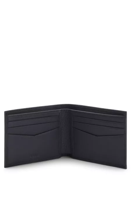 Logo-lettering card holder in Italian leather