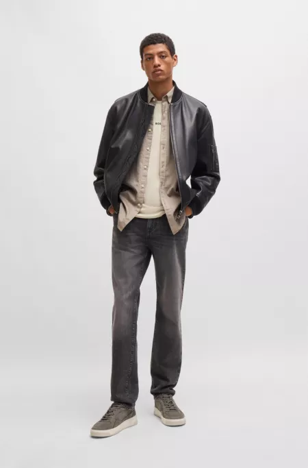 Mixed-material trainers with suede and leather