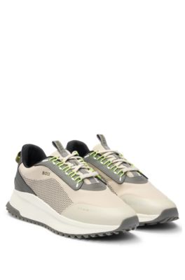 Hugo Boss Ttnm Evo Gore-tex Trainers With Ribbed Sole In Light Beige