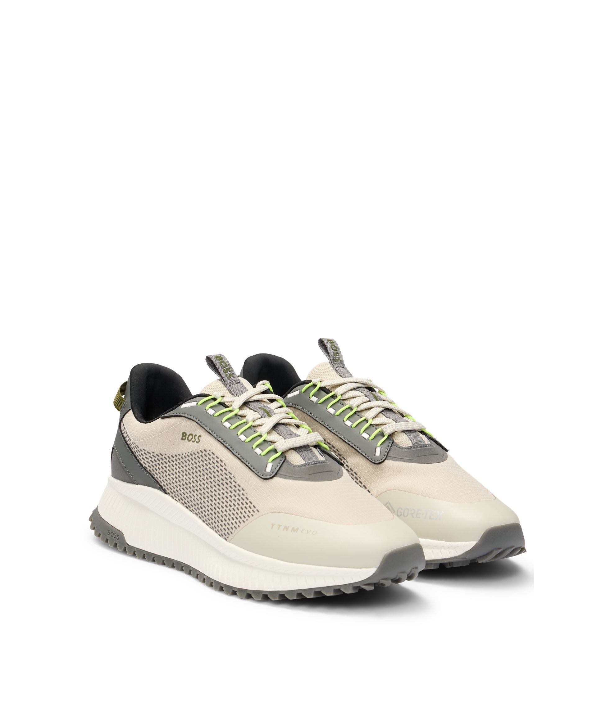 BOSS - TTNM EVO GORE-TEX trainers with ribbed sole - Light Beige