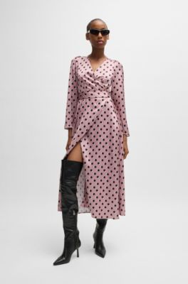 Over-the-knee boots in faux leather, Black