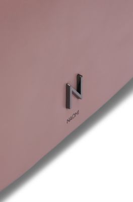 BOSS - NAOMI x BOSS leather clutch bag with signature hardware