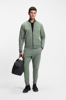 Embroidered-logo T-shirt in cotton piqu&eacute;, Black