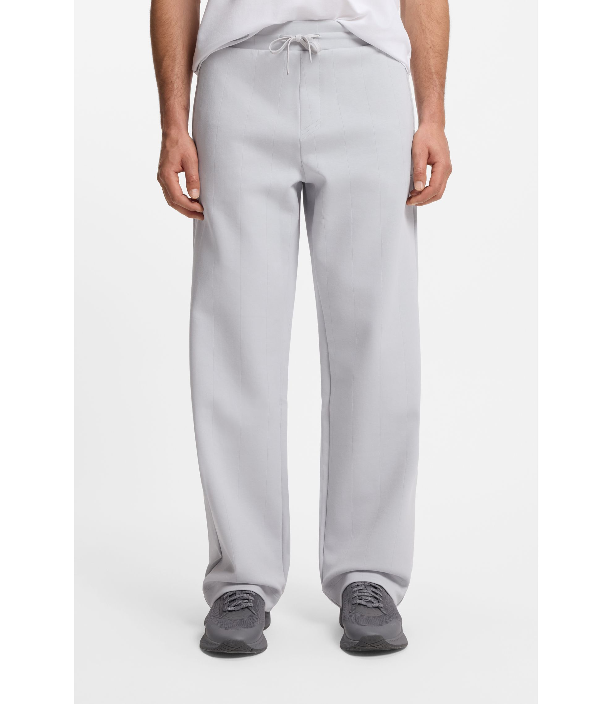 Pantalon De Survêtement En Coton Mélangé Avec Logo Effet