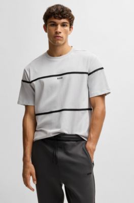 Pantalones de ch&aacute;ndal de algod&oacute;n con cinta y logo, Gris oscuro