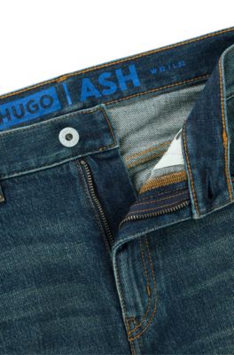 Jeans slim fit en denim el&aacute;stico azul, Azul oscuro