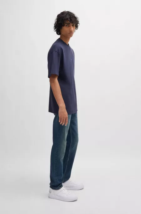 Slim-fit jeans in blue stretch denim