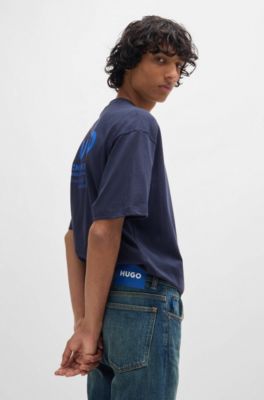 Jeans slim fit en denim el&aacute;stico azul, Azul oscuro