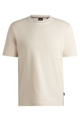 Hugo Boss Porsche X Boss Mercerized-cotton T-shirt With Special Branding In White