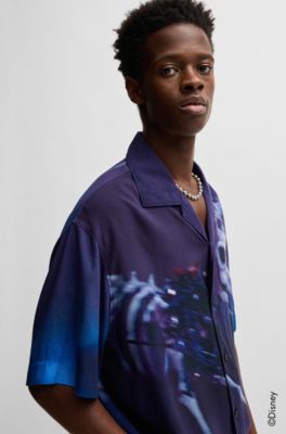 HUGO x Disney's The Nightmare Before Christmas loose-fit printed shirt, Black