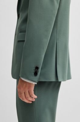 Americana extra slim fit de popel&iacute;n de mezcla de lana, Cal