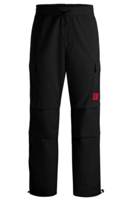 Pantalon cargo Regular HUGO&nbsp;x&nbsp;RB &agrave; motif taureau embl&eacute;matique, Noir