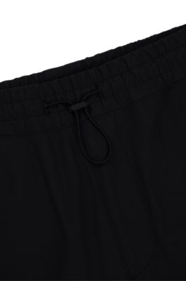HUGO x RB regular-fit cargo trousers with branded tape, Black