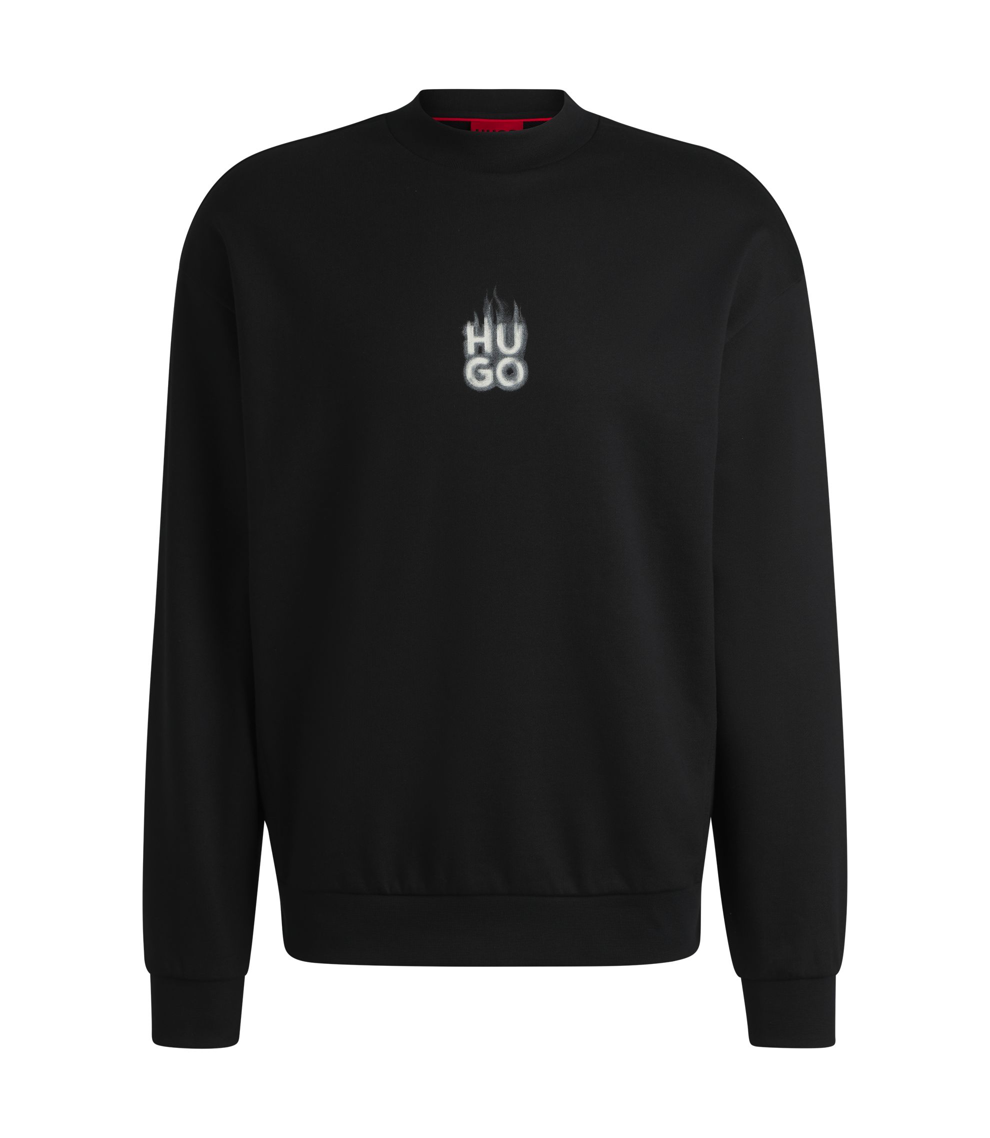 スウェット・トレーナー HUGO Mock Neck Sweatshirt Glow-in-the-dark Logo Black hbna50530427_001_100?wid=1980&