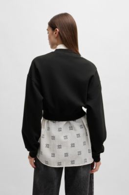 Sweatshirt with detachable signature chain, Black