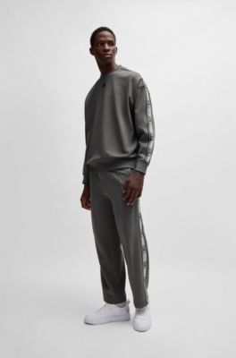 Sudadera HUGO&nbsp;x&nbsp;RB en felpa de algod&oacute;n con detalle de la marca, Gris claro