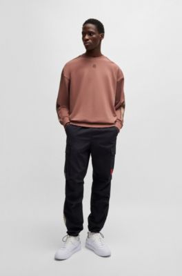 Sudadera HUGO&nbsp;x&nbsp;RB en felpa de algod&oacute;n con detalle de la marca, Rosa claro