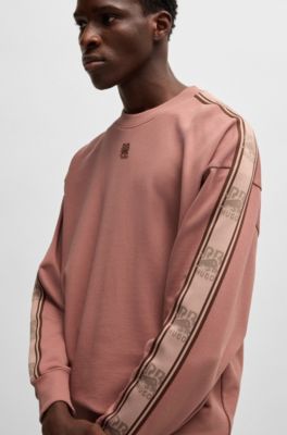 Sudadera HUGO&nbsp;x&nbsp;RB en felpa de algod&oacute;n con detalle de la marca, Rosa claro