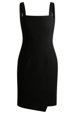 Hugo Boss■Bodycon dress■スリムフィット HUGO - Bodycon dress with thick straps - Black