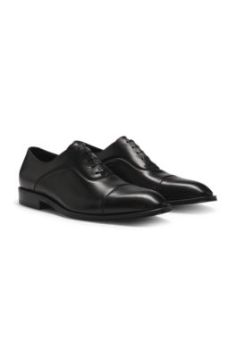 Captoe Oxford shoes in smooth leather, Black