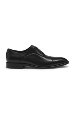 Captoe Oxford shoes in smooth leather, Black
