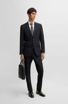 Captoe Oxford shoes in smooth leather, Black