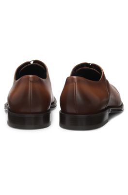 Captoe Oxford shoes in smooth leather, Brown