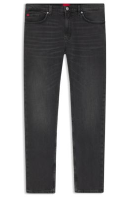 Extra-slim-fit jeans in gray stretch denim, Grey