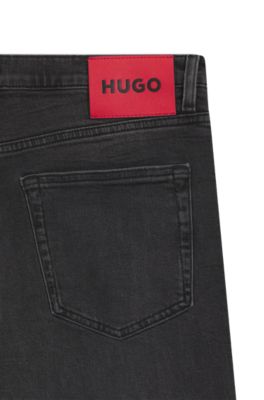 Extra-slim-fit jeans in gray stretch denim, Grey