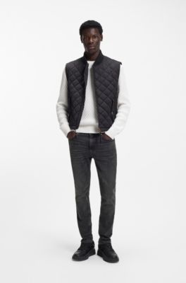 Extra-slim-fit jeans in gray stretch denim, Grey